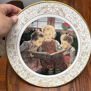 1979 Decorative Plate with Children Reading